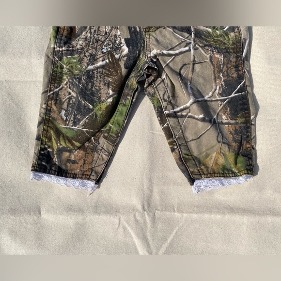 Lil Joey Kritters Realtree Camo Lace Embroidered Toddler Overalls “You Go Girl” - Picture 5 of 7